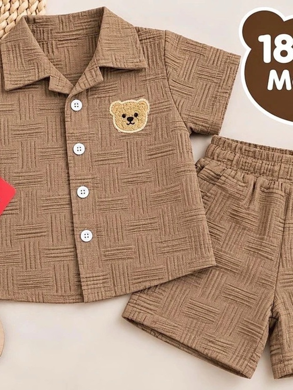 OshKosh Matching Set Geometric Brown Baby 18M NWT